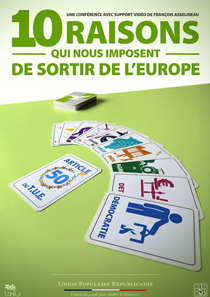 François Asselineau : Les 10 raisons qui nous imposent de sortir de l’Europe
